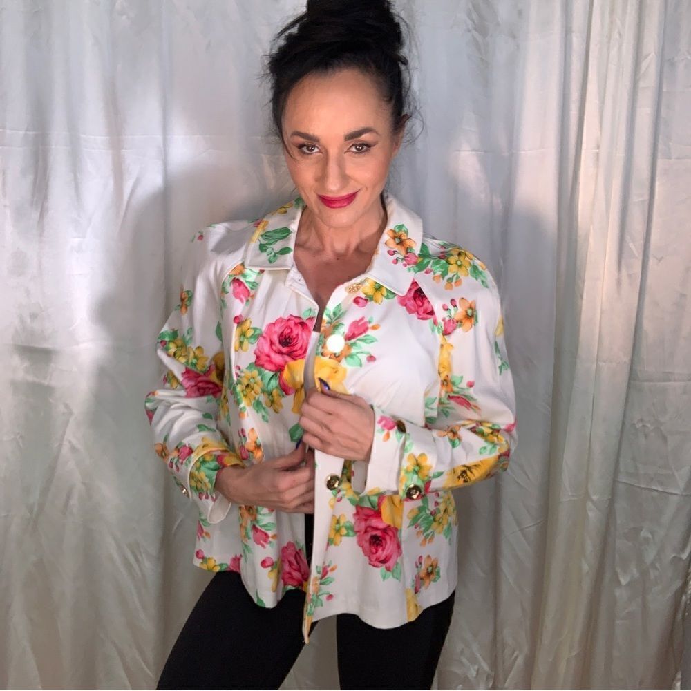 Charter Club floral blazer professional jacket